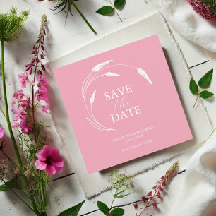 Invitation Mariage rose Enregistrer La Date Modèle