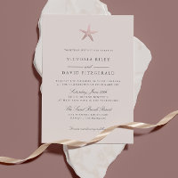 Mariage rose Gold Starfish Elegant Ocean Beach