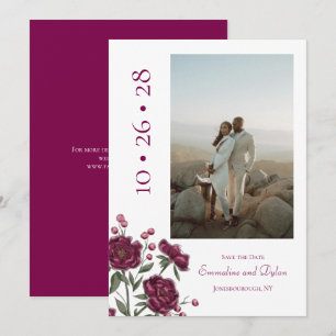 Invitation Mariage Rose Marron Épargnez la Date