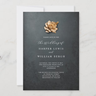Invitation mariage rose minimaliste