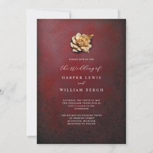 Invitation mariage rose minimaliste