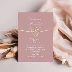 Invitation Mariage Rose minimaliste Dusty