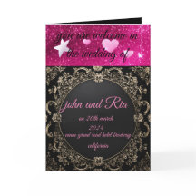 mariage rose noir parties scintillant