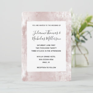 Invitation Mariage rose pâle chic Dusty Rose