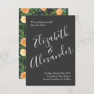 Invitation Mariage Rose Peach Charcoal Grey Peony Date de sau