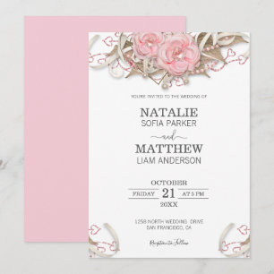 Invitation Mariage rose Roses