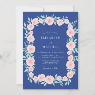Invitation Mariage Rose Rouge de Minuit