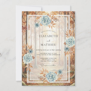 Invitation Mariage Rose Terracotta Acier