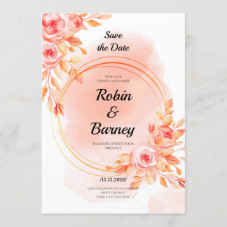 Invitation Mariage Rouge Doux