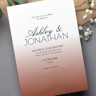 Invitation Mariage rouge moderne gras et minimaliste