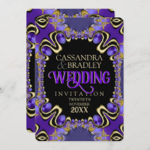 Mariage Royal Gold Purple Lace