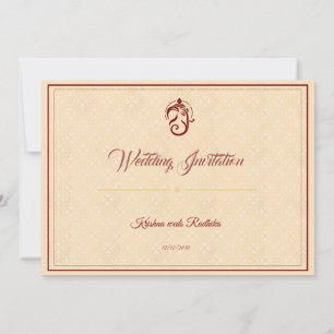 Invitation Mariage royal indien ethnique luxe palais 