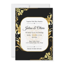Mariage Royal Luxueux Noir et Or