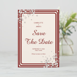 Invitation Mariage Royal Perle Bourguignonne Classique Faire-