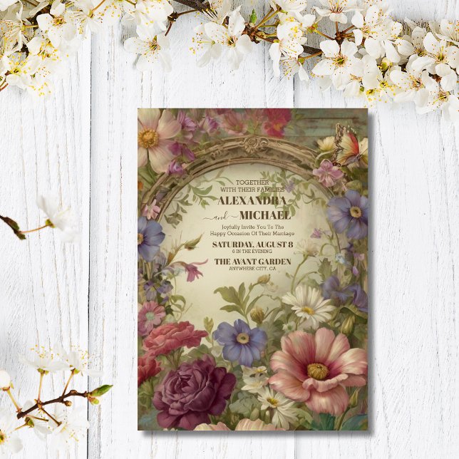 Invitation Mariage Royal Victorian Garden (Créateur téléchargé)
