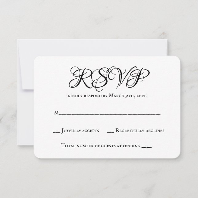 Invitation Mariage RSVP (Devant)