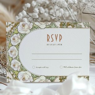 Invitation Mariage RSVP Insérer Art Nouveau Vintage par Mucha