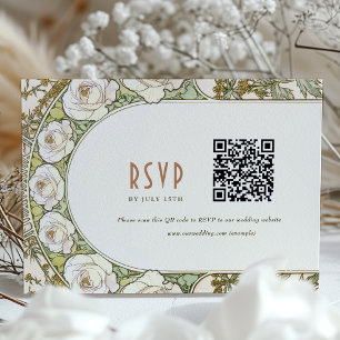 Invitation Mariage RSVP Insérer Art Nouveau Vintage par Mucha