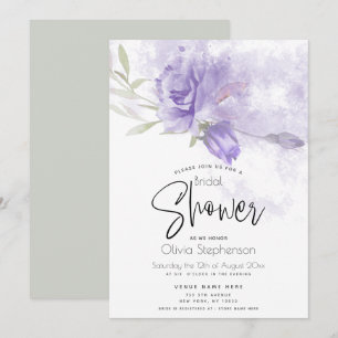 Invitation Mariage   Russe Violet violet Rose Floral