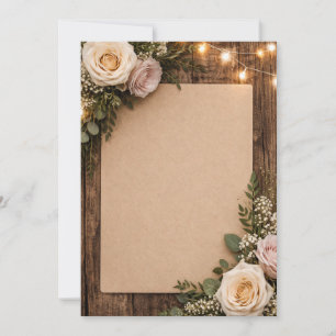 Invitation mariage rustique 