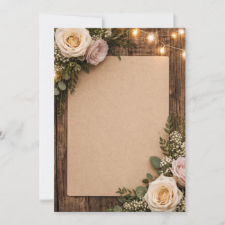 Invitation mariage rustique