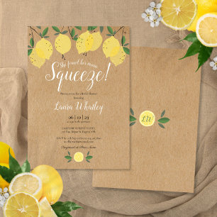 Invitation Mariage Rustique au Citron Main Squeeze