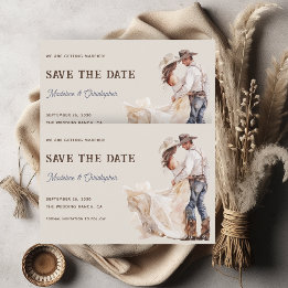 Invitation Mariage rustique au Ranch occidental Enregistrer l