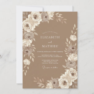 Invitation Mariage rustique bio Toffee