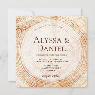 Invitation Mariage rustique Boho de montagne
