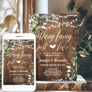 Invitation Mariage Rustique dans le Jardin, Rien de Fantaisis