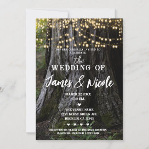 Invitation Mariage rustique de la forêt