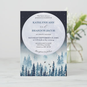 Invitation Mariage rustique de minuit