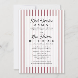 Invitation Mariage rustique des parents de la mariée remariés
