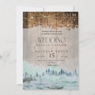 Invitation Mariage rustique élégant Woodland