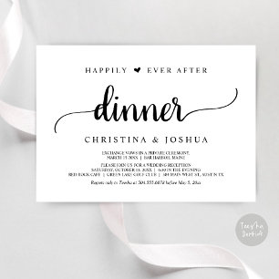 Invitation Mariage Rustique Elopement Heureux Jamais Après Le