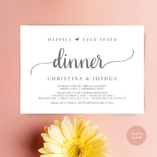 Invitation Mariage Rustique Elopement Heureux Jamais Après Le