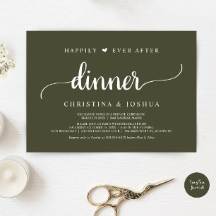 Invitation Mariage Rustique Elopement Heureux Jamais Après Le