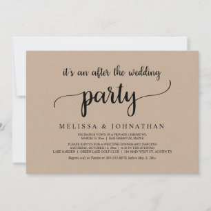 Invitation Mariage Rustique Fuite Heureux à Tout Jamais Fête