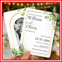 Mariage Rustique Géométrique Or Vert Sauge