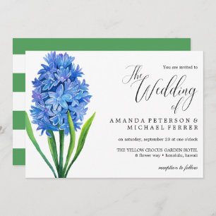 Invitation Mariage rustique Hydrangea Flower Blue tendance