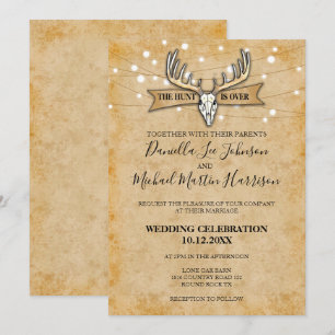 Invitation Mariage Rustique La Chasse Est Finie