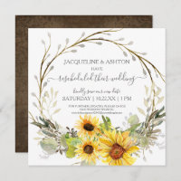Mariage rustique reprogrammé Script tournesol flor