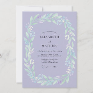 Invitation Mariage Sauge et Lavande Brumeux