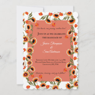 Invitation Mariage scandinave de Bohème rustique inspiré par