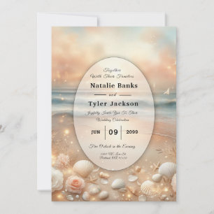 Invitation Mariage Seaside Sparkle et Sunset Dreams