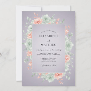 Invitation Mariage Sérénité Lavande Succulente