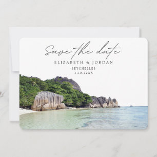 Invitation Mariage seychellois Enregistrer la date
