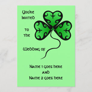 Invitation Mariage shamrock victorien