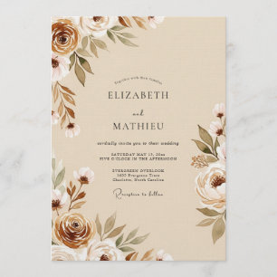 Invitation Mariage Sienne Ethéré