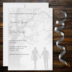 Invitation Mariage Silhouette des couples 